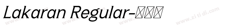 Lakaran Regular字体转换